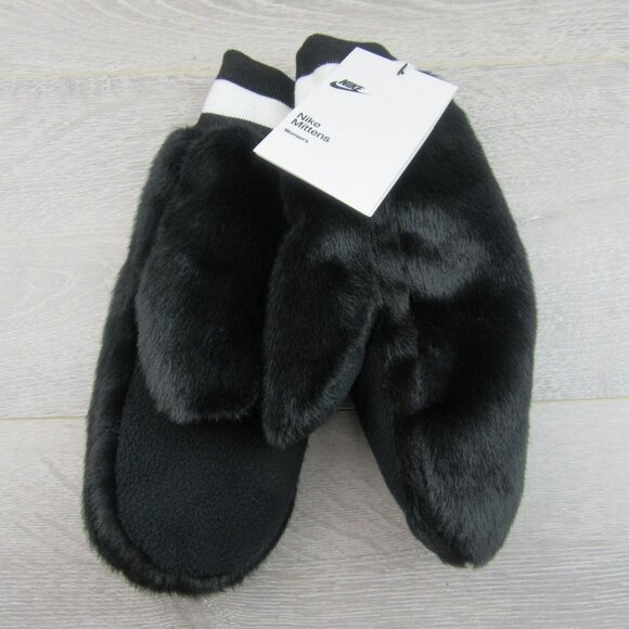 Nike Mittens Gloves Women's Size Medium / Large Black NEW - Picture 2 of 12